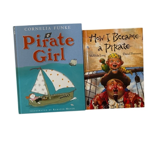 Other - 2 pack pirate themed children’s picture story books hardcover like new 